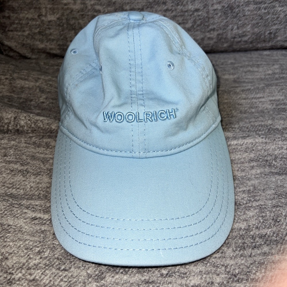Vintage Woolrich Embroidered Adjustable Hat/‎ Cap Mens Baby Blue